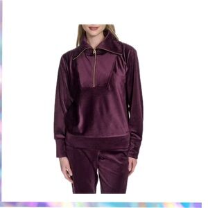 Halston Heritage Deep Purple Funnel Neck Sweatshirt NWT size Small